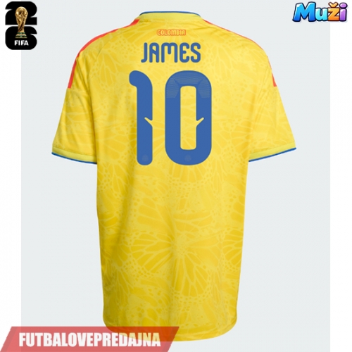 Lacne Muži Futbalové dres Kolumbia James Rodriguez #10 MS 2026 Krátky Rukáv - Domáci